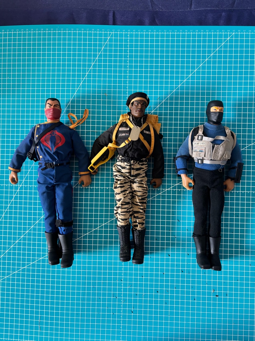 1992 Hasbro GI Joe Hall of Fame 12” Lot Cobra Commander Stalker Snake Eyes